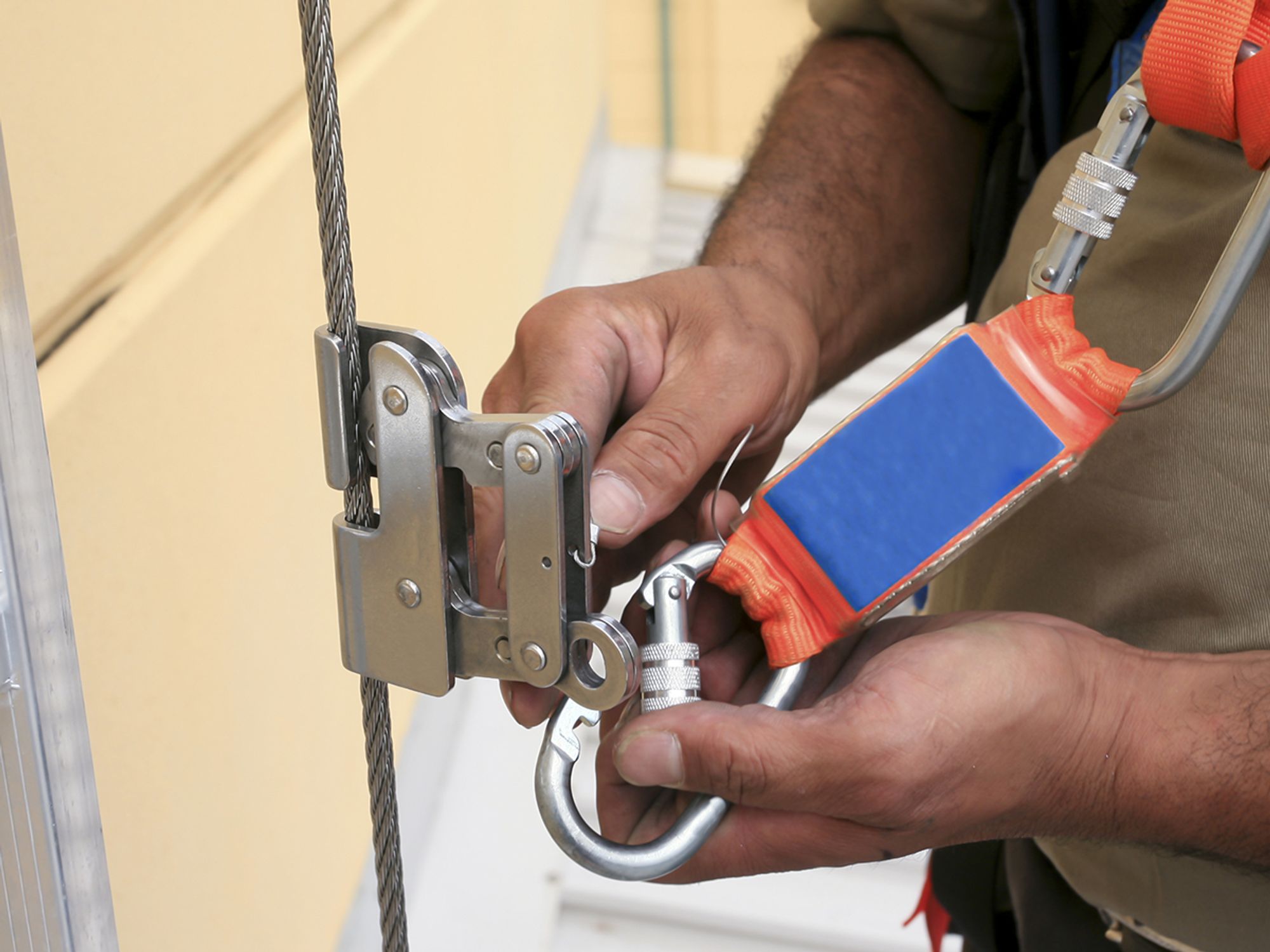 Use ladder safety systems to prevent falls