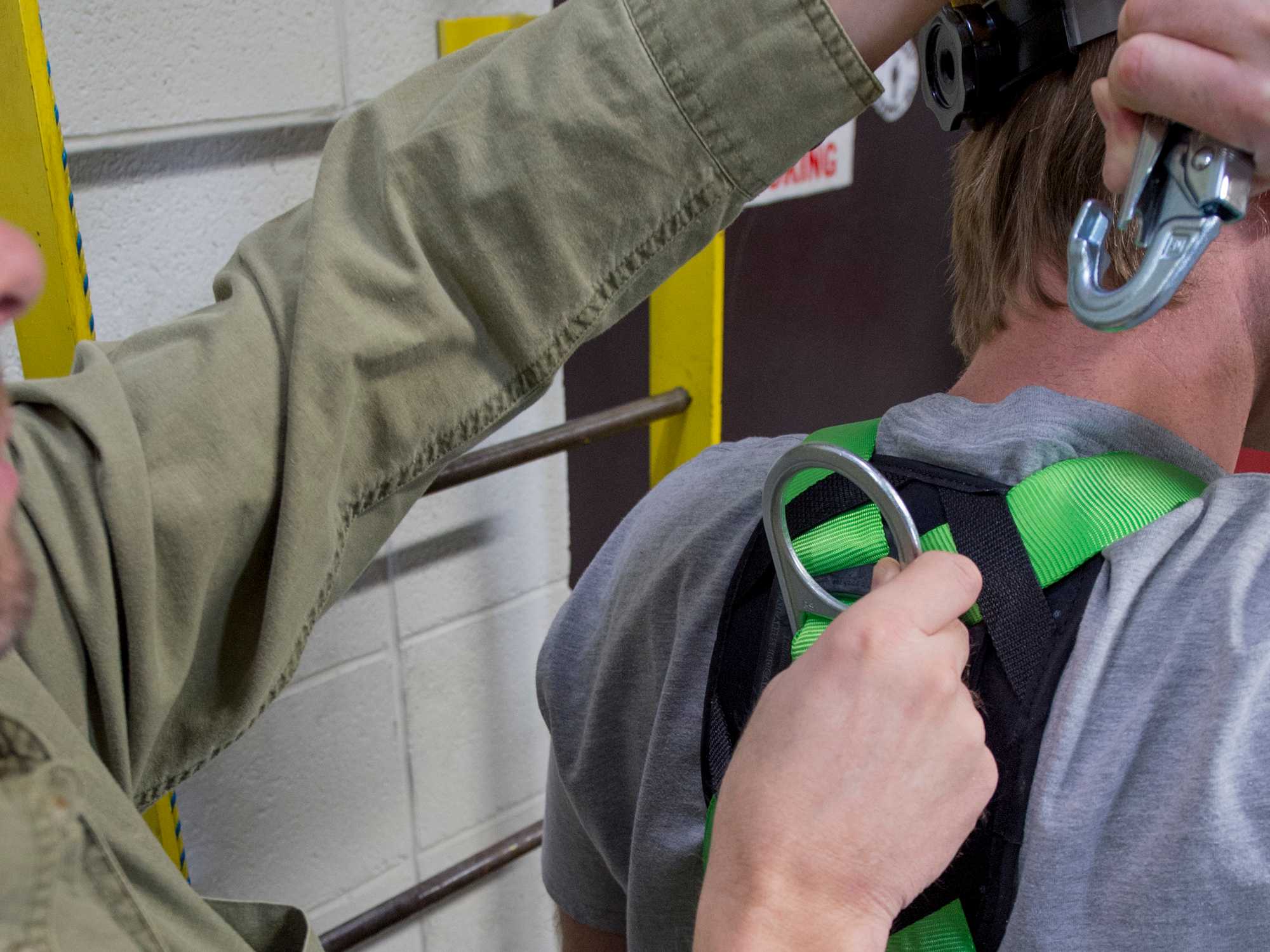 Use personal fall protection in General Industry when guardrails are not feasible