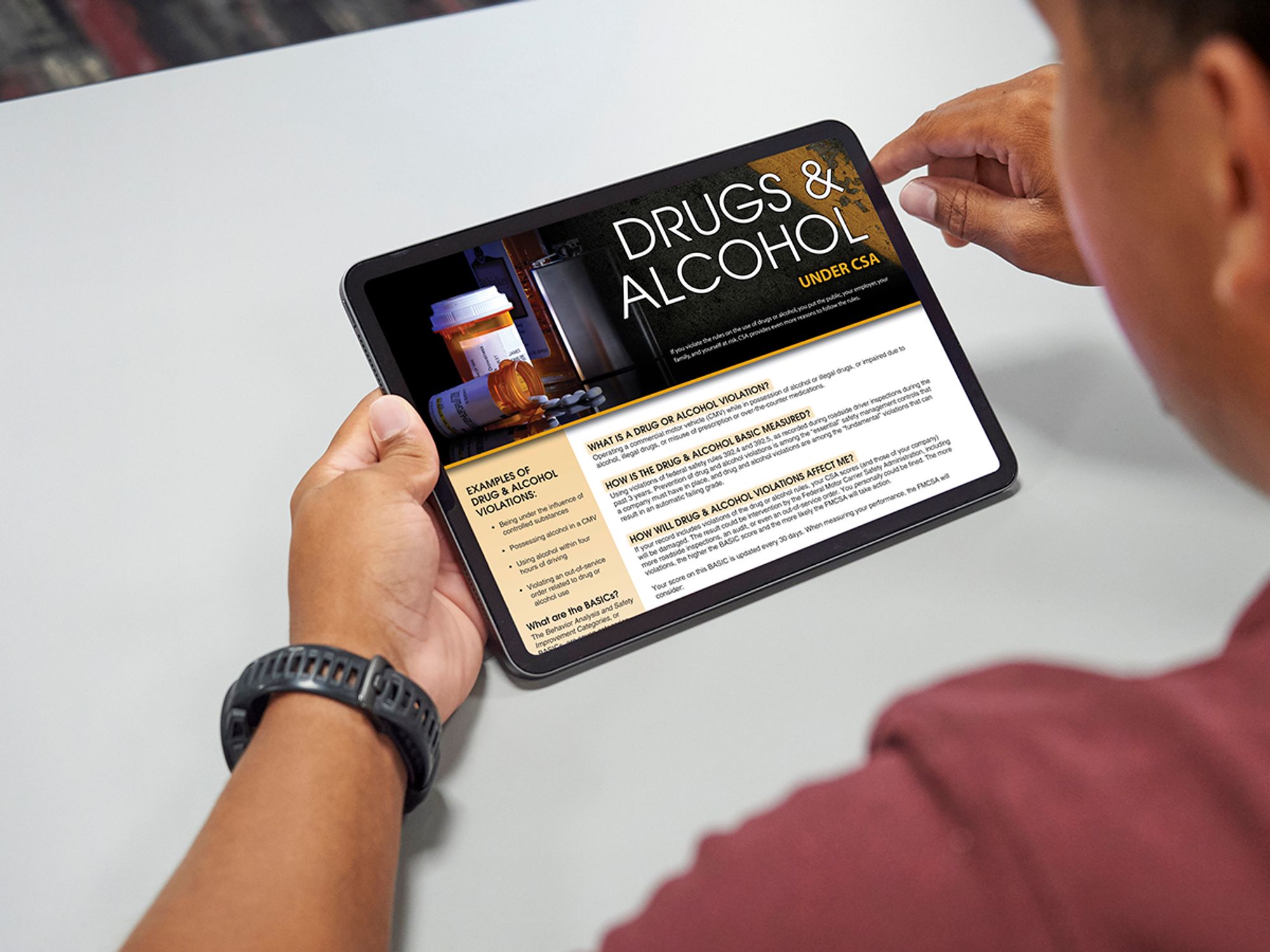 What should a substance abuse policy include?