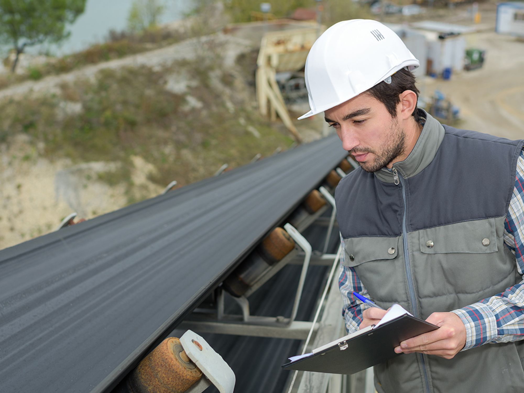 What should employers look for when inspecting conveyors?