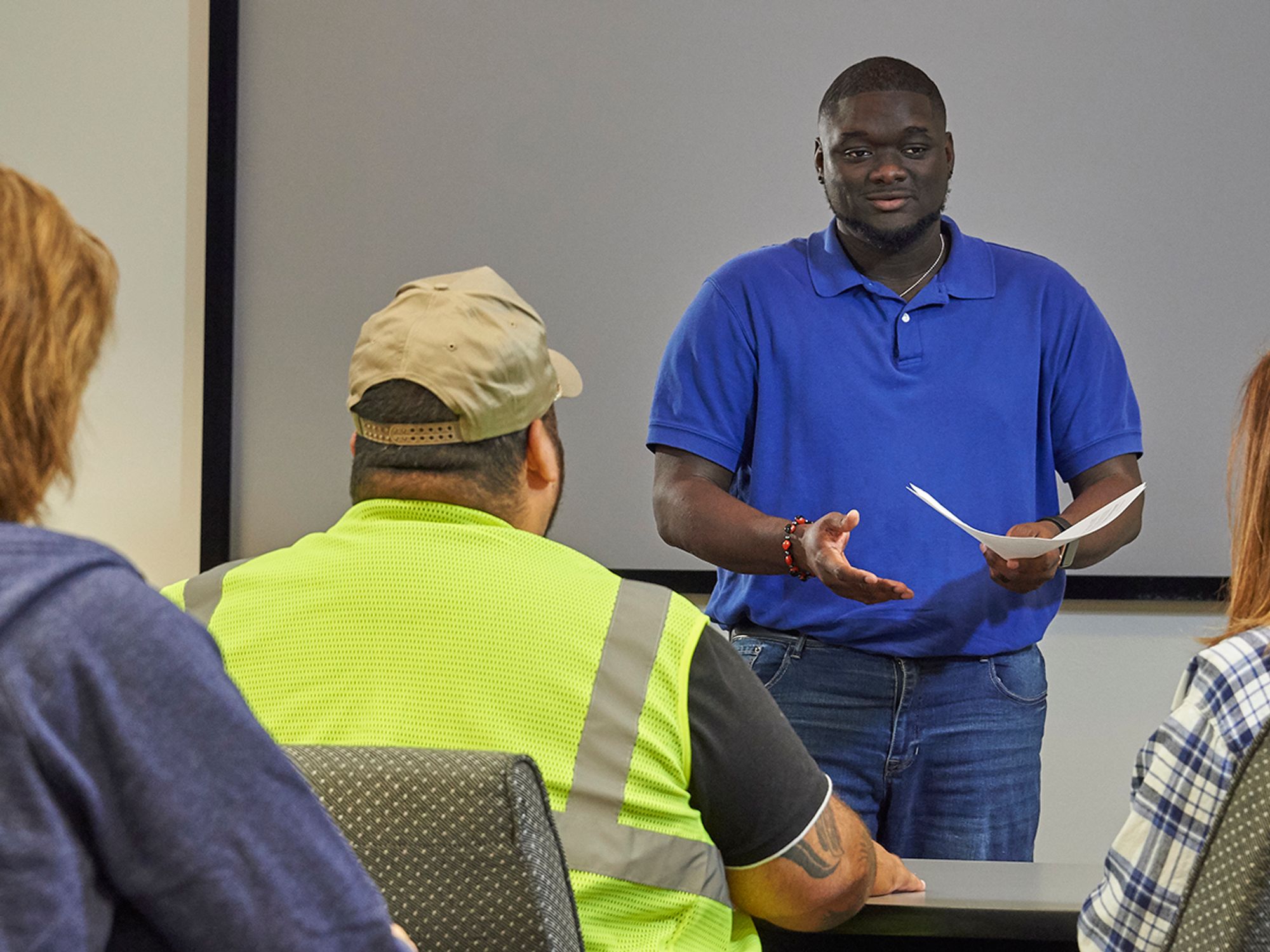 Employee training in signs and symbols