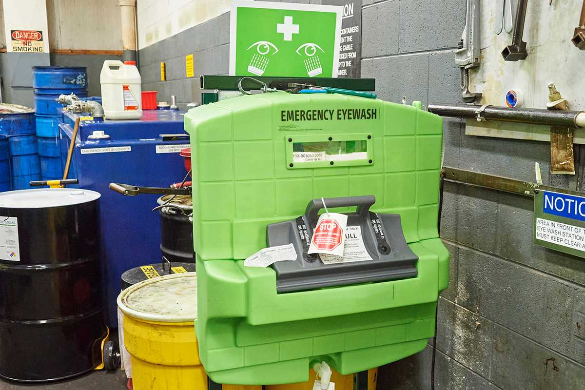 Common eye/skin hazardous chemicals