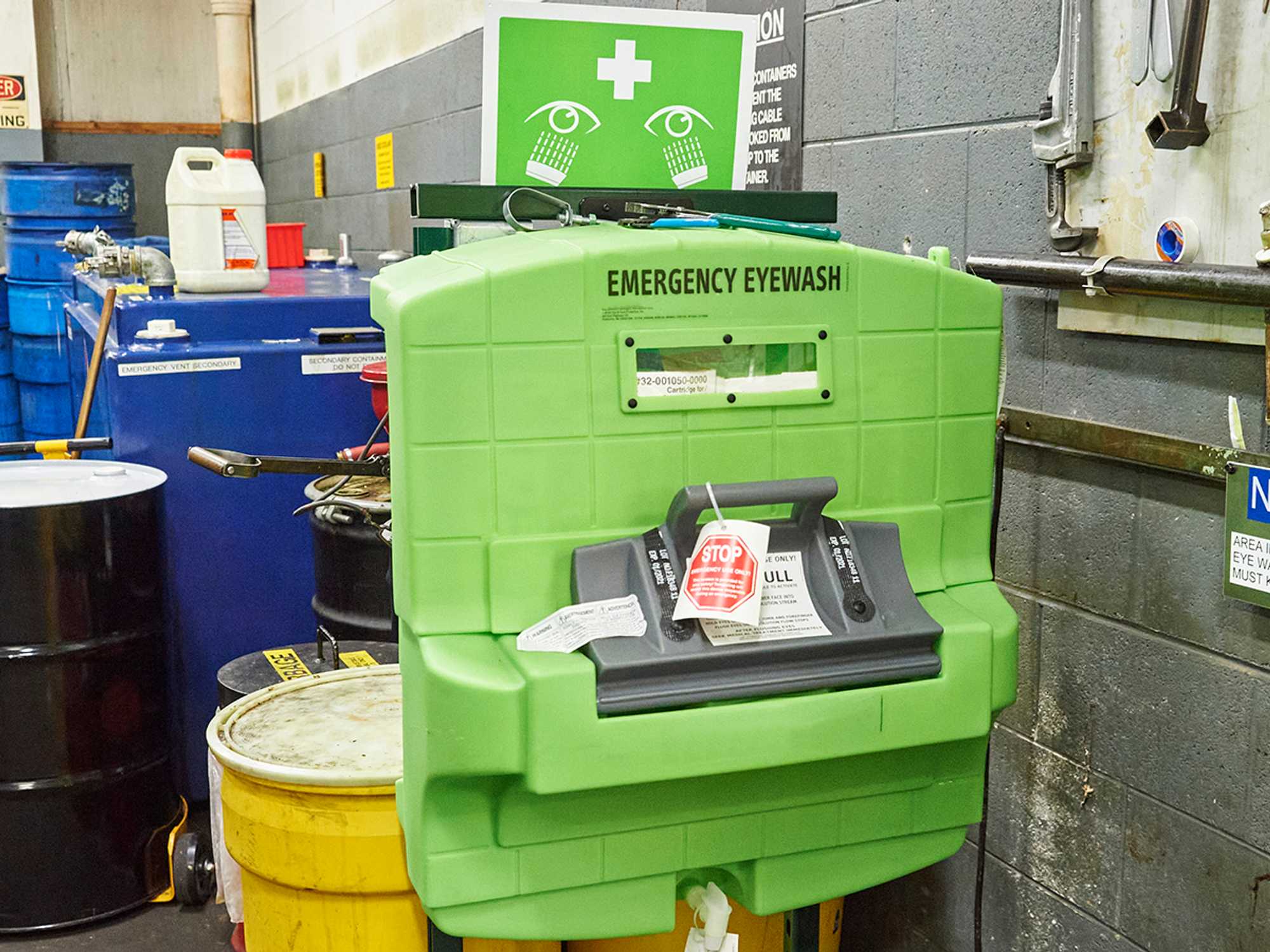 Common eye/skin hazardous chemicals