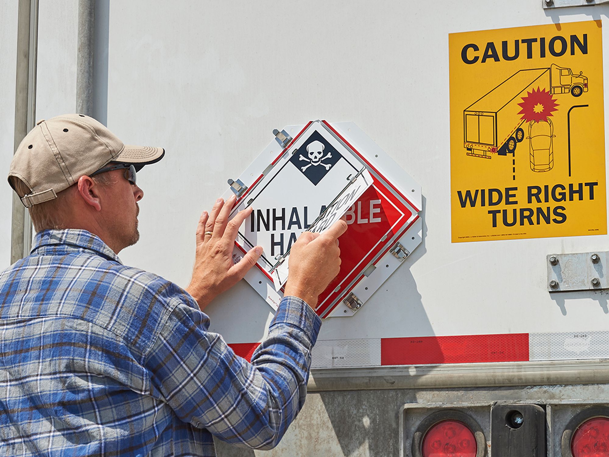 Markings for hazardous wastes, orientation arrow markings, and inhalation hazards