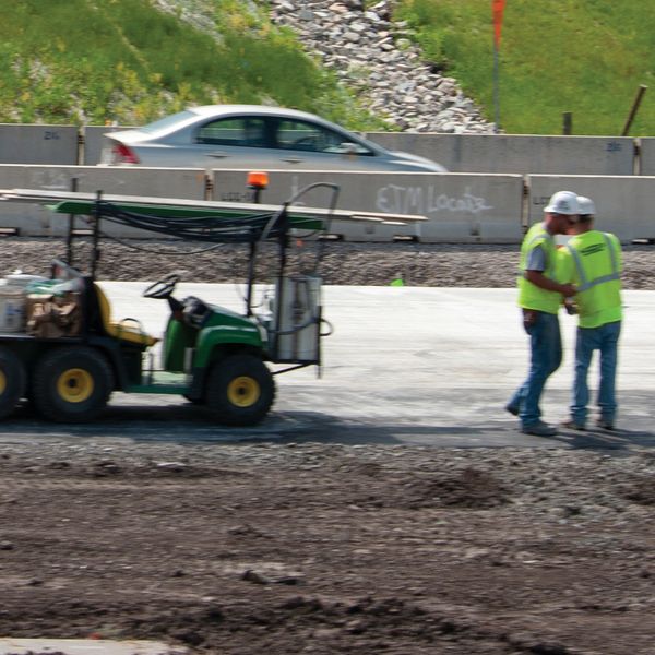 Forewarn workers about golf cart hazards