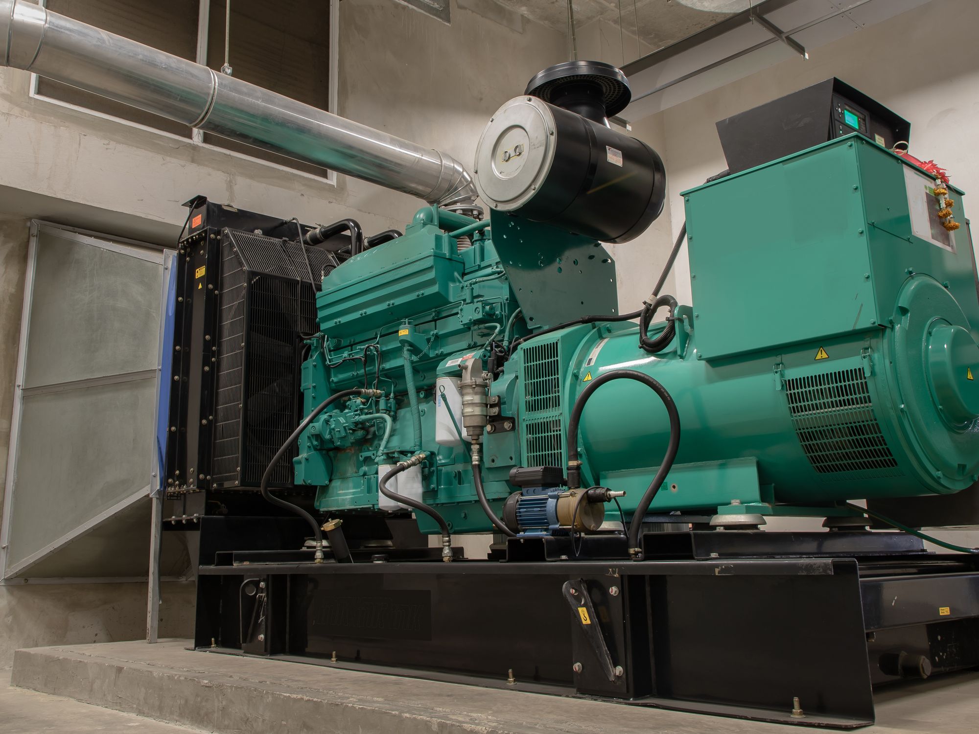 Oil-powered generators