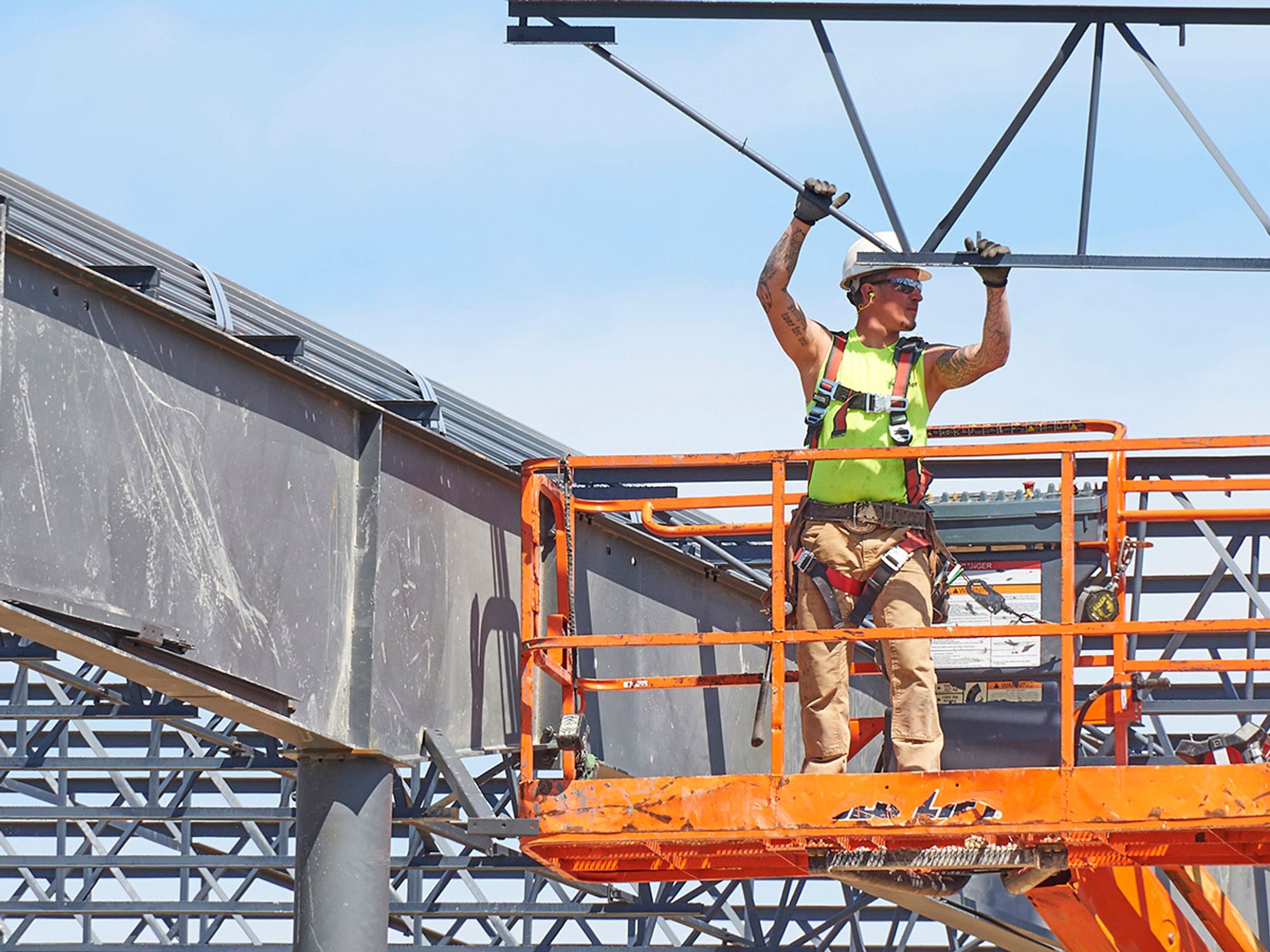 Protect workers from falls while erecting precast concrete