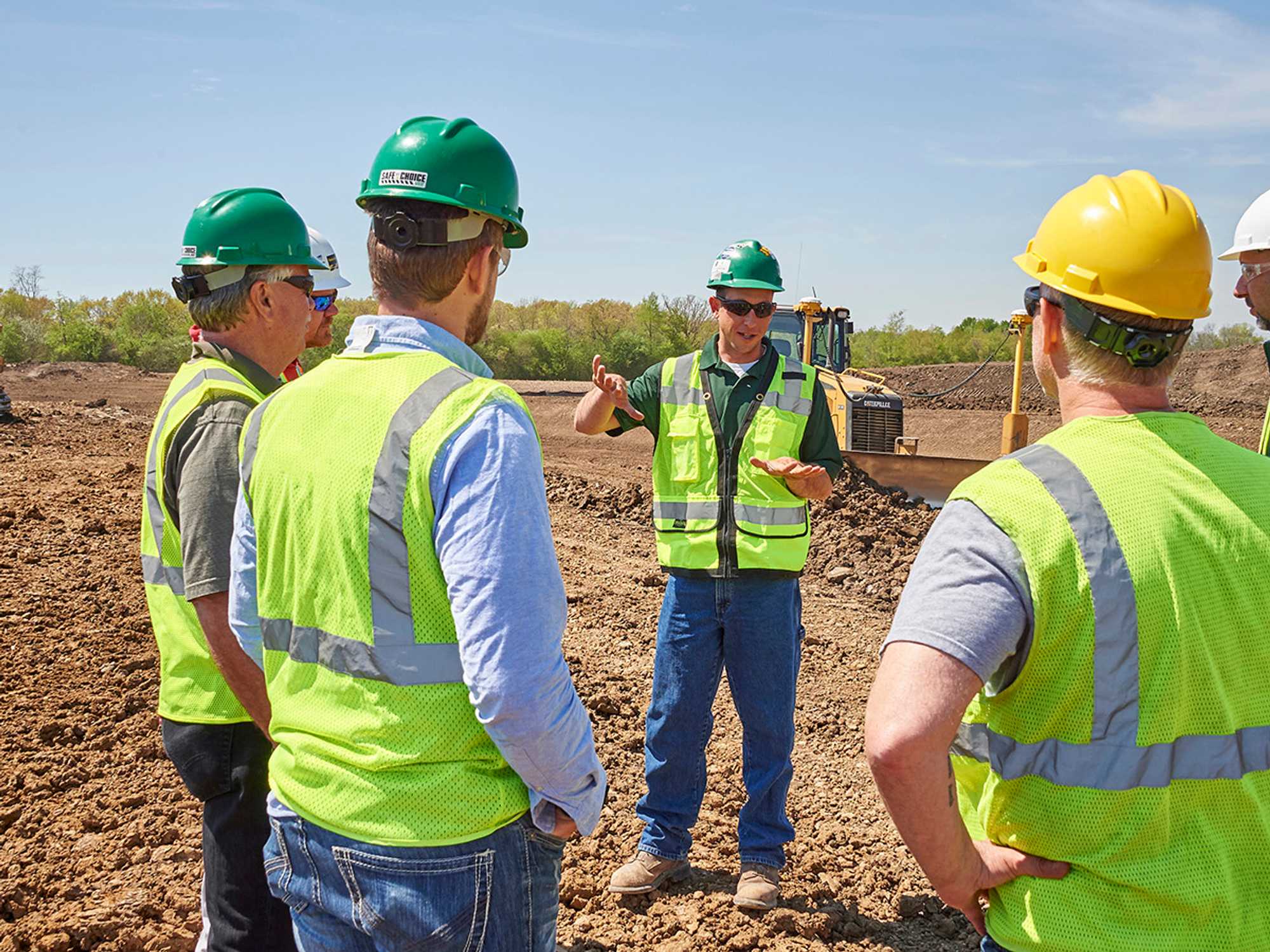 Perform a Job Hazard Analysis and conduct morning safety meetings to protect tower construction and maintenance contractors