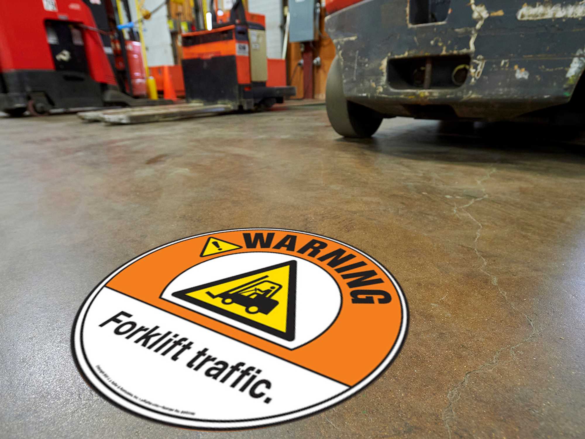 Permanent floor markings and floor signs