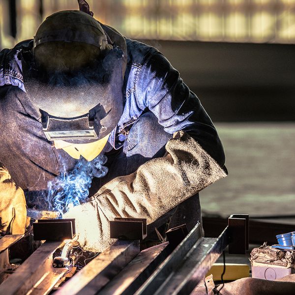 When welding, the goal is to not burn the workplace down