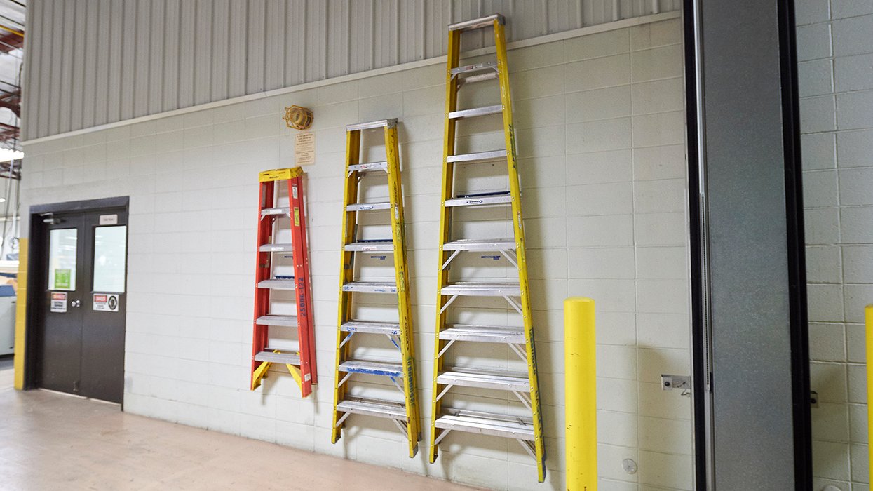 Ladder Users Portable ladder users must comply with OSHA and the law of gravity | J ...