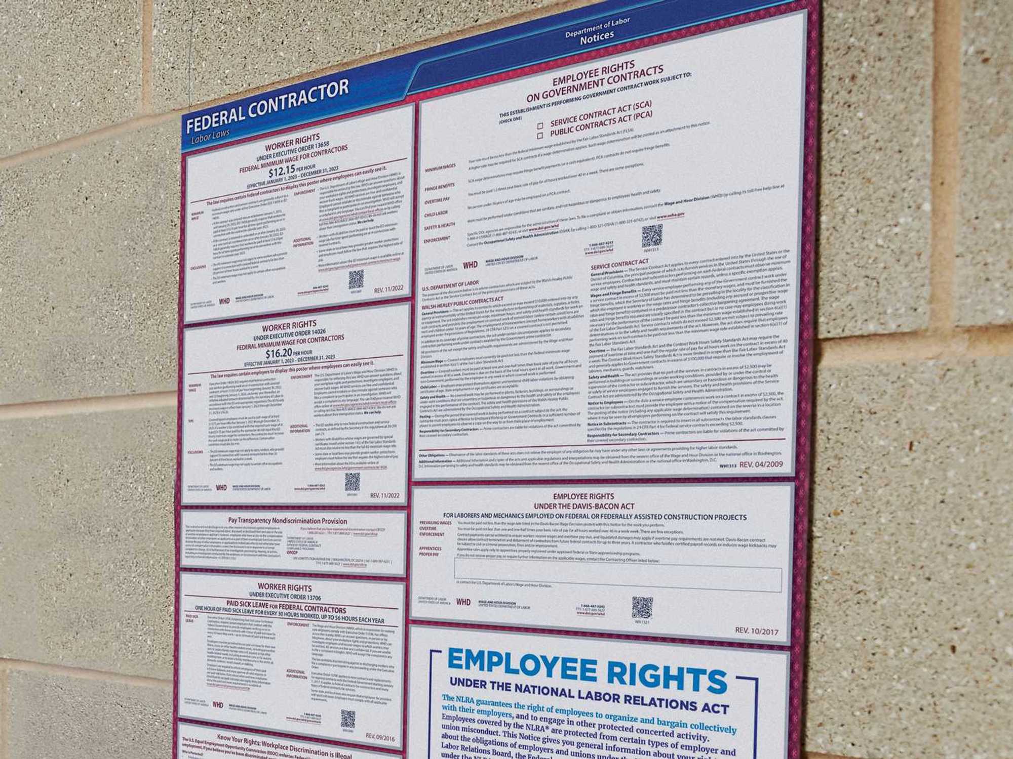 Posters for federal contractors