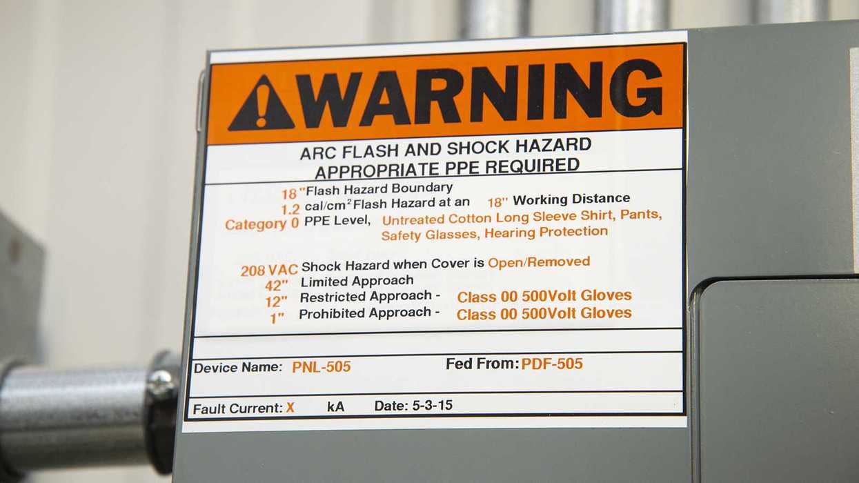 Arc flash labels provide valuable information worth your time and life